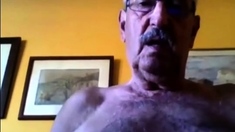 Grandpa Stroke On Webcam