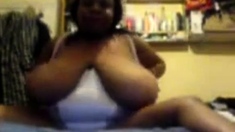 Big Titty Black BBW Playing on Cam