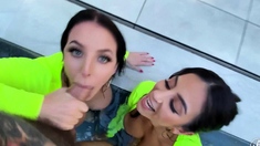 Threesome with angela white and youtube star lena the plug