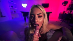 Cute amateur blonde teen fucks big cock