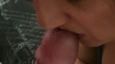 Great amateur video of Brunette POV oral sex