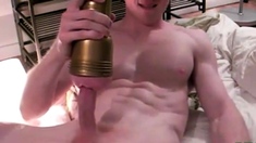 Me and My Fleshlight: Twink's Solo Session with a Big Cock