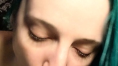 Close up BJ cumshot