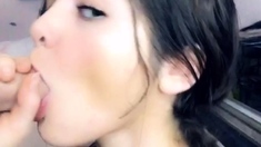 Brunette Teenage Blowjob babe