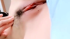 Close up pussy solo dildoing