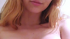 Busty amateur blonde solo