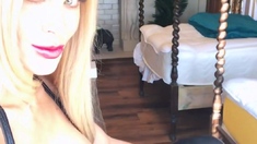 Big boobs milf masturbates with her dildo
