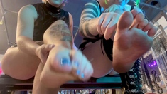 Lesbian foot fetish AD BS
