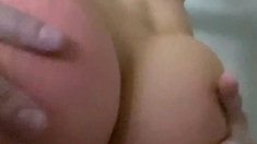 Lesbo amateur ass rimmed and pussy licked and fingered