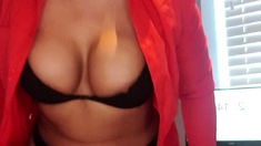 Big boobs milf masturbates with her dildo