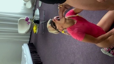 Homemade amateur blonde blowjob