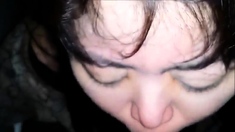 Chubby Asian MILF's Blowjob and Facial