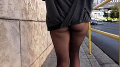 Shy Goth Exhibitionist - Las Vegas Backless Top And