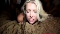 Blonde Amateur Bred By Interracial Doggy Style