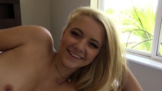 ProducersFun-Hot Blonde Riley Star interviewed while being