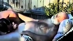 Young Man Sucks Off A Hairy Grandpa