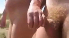 hand job on the beach walking