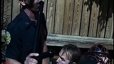 Naughty Mechanic Gives His Hung Customer's Cock A Fine Tuning