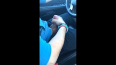 Wanking and cumming in the car with a buddy