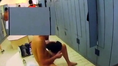 Masturbating in a crowded locker room