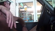 Str8 drive-thru with his dick out